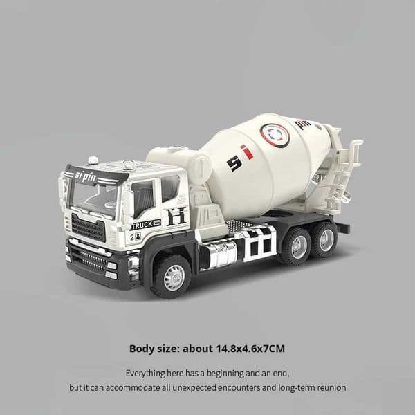 Large Alloy Construction Vehicle Toy Set Concrete Mixer Truck Engineering Machine Model Kit For Boys Play Vehicles Models W251016