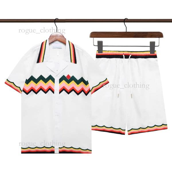 Casas Blancas Tshirt Designer Mens Shorts And T Shirt Set Designer Set Couple Printing Casual Looseshirt Luxury High Quality Casas Blancos Tee Casaity Blancoity 0bb