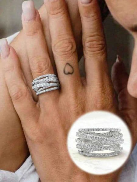 925 Sterling Silver Classic Vintage Line Wr Zircon Ring For Women Daily Outfits Party Luxury Fashion High Quty Fine Jewelry W251017