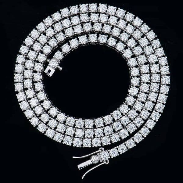 Xingyue Custom High Quality Mens Womens Jewelry 3mm 1624inch S925 Silver Iced Out Tennis Chain Mossanite Moissanite Necklace