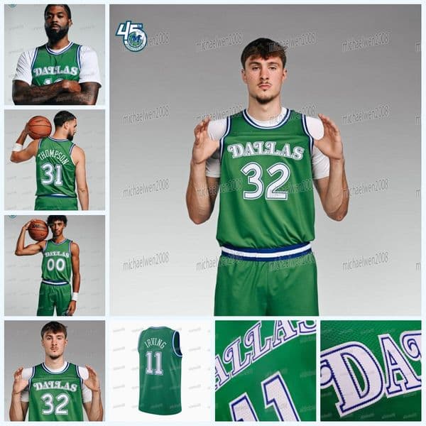 Kob Dallass Maverick 2025-26 45th Anniversary Classic Basketball Jersey Cooper Flagg Irving Dereck Lively II Max Christie Anthony Davis