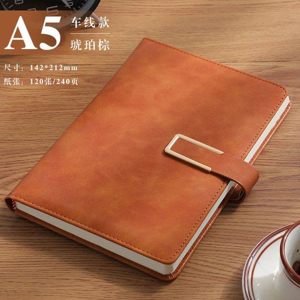 25 26 Factory wholesale of pu imitation leather business office stationery diary buckle notebook 240 pages