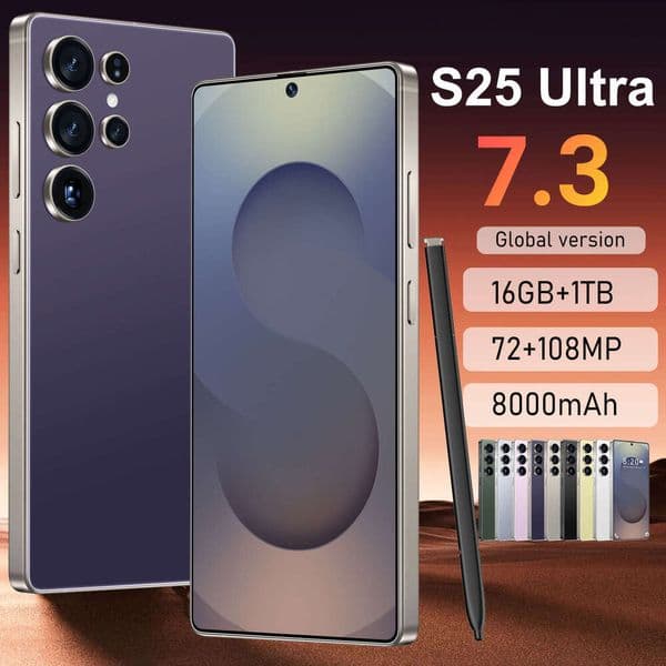 S25 Ultra 16GB+1TB cell phones android phone Dual SIM 5G Phone 6.8HD+ Display 13MP+50MP Camera Android 13 Mobile Fingerprint smartphone Face ID GPS