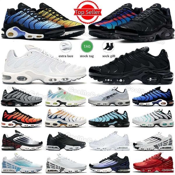 Designer Tn Plus Running Shoes 3.0 tns Triple Black White Green Royal Blue Unity 25th Anniversary Men Women Metallic Silver Grey Reflective Trainers Sports Sneakers