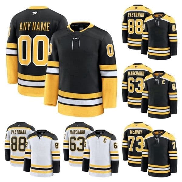 David Pastrnak Bruins Jersey Hockey Pavel Zacha Elias Lindholm Morgan Geekie Mark Kastelic Jordan Harris Casey Mittelstadt Andrew Peeke Fraser Minten Sean Kuraly