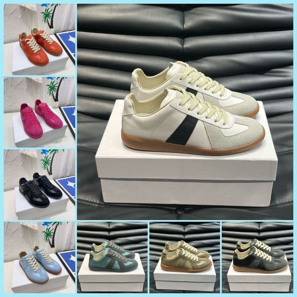 men shoes sneakers maison designer shoes margelass gats women running shoes replicate suede mm6 woman mens sneakers flat foam casual shoe trainer outdoor
