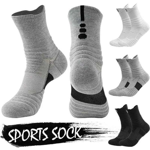 Mens Running Sports Socks Winter Warm Socks Breathable Absorb Sweat Deodorant Cotton Sock Mid Tube Cycling Sox For Male EU3845XJ251017