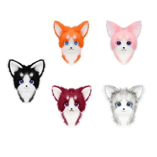 Animal Furry Fursuit Head Mask Plush Cat Fox Mask Costume Props for Halloween Cosplay Party 251011