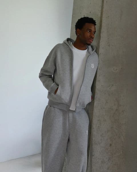 Embroidered sweatpants twopiece set Y2K clothing mens hiphop oversized sweatpants casual zipper hoodie 251017