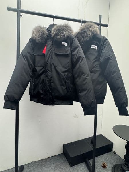 Men's designer Jackets Unisex Winter Cotton Jacket with Faux Fur Hood & Embroidery Quilted Long Coat
