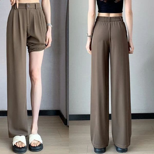 Women Suit Pants Lady Classic Fashion Trousers Female Comfortable Straight Leg Pants Mom Korean Casual Baggy Long Slacks 251016