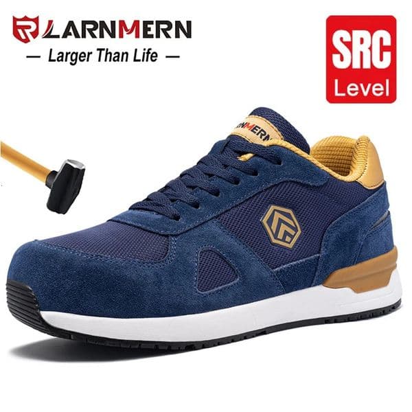 LARNMERN Men Steel Toe Shoes Antistatic Safety Shoes Women Composite Breathable Slip On Work Sneakers Industries Protection 251016