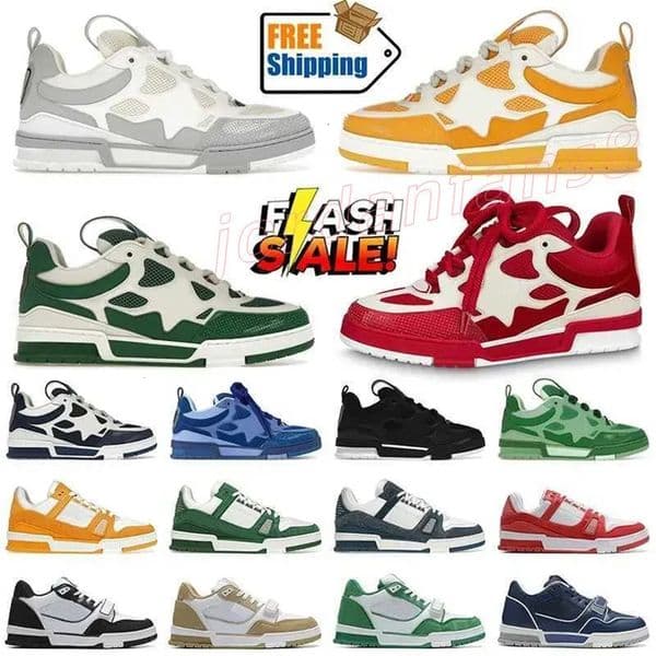 Black Friday Discount LVS top quality shoes man sneakers calfskin men fashion travel trainer casual shoes genuine running classic dermis skateboard3546 Embossed