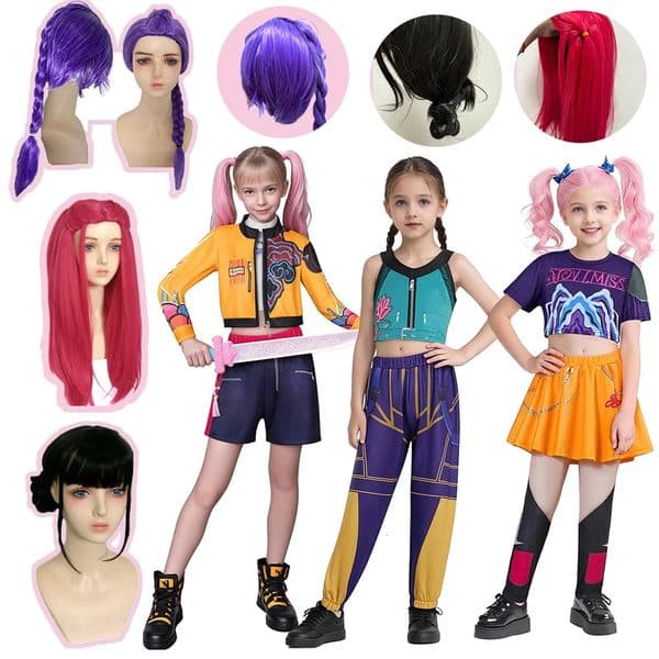 Girls Zoey Cosplay Girl Group Rumi Kpop Costume Mira Outfit Favorite Stage Performance Clothes Halloween Animated Movie Dress Up 251017