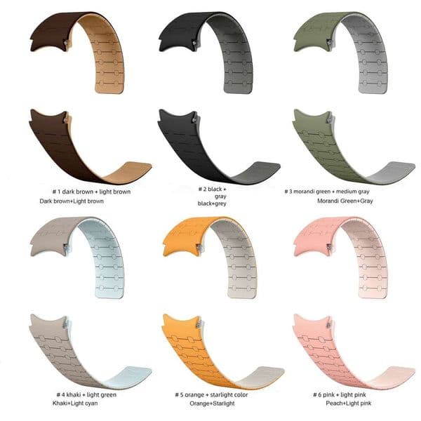 Compatible with Galaxy 6/4/5/5 Pro AP Magnetic Silicone Color-Block Samsung Watch Band New Product