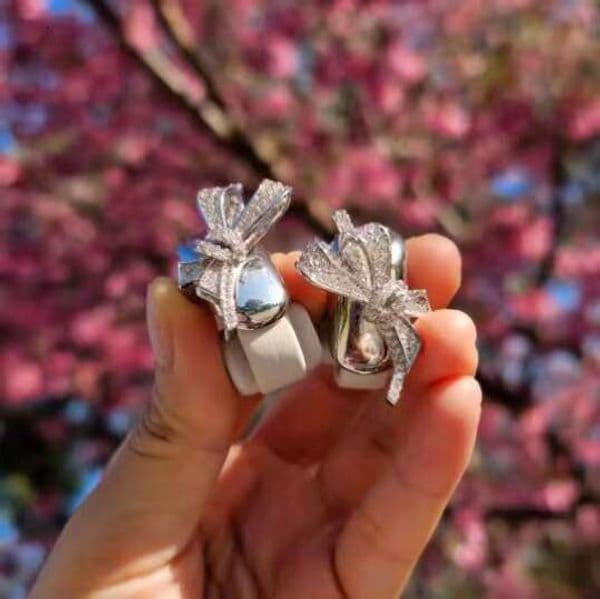 Trendy Fashion Copper Zircon Clip Niche Exquisite Design Sparkling Dia Earphone Accessories Personalized DIY Decoration