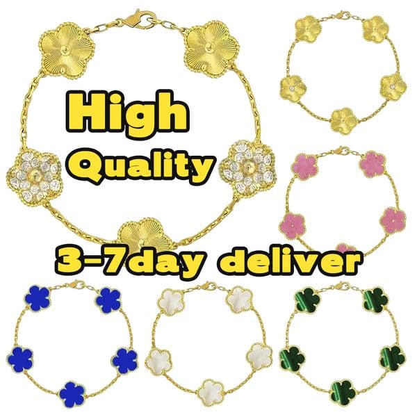 Gold clover bracelet luxury bracelet designer jewelry woman designer gold cloverr braceletes clwef women bangle bracelets cliff bijoux women jewellery braclet 07