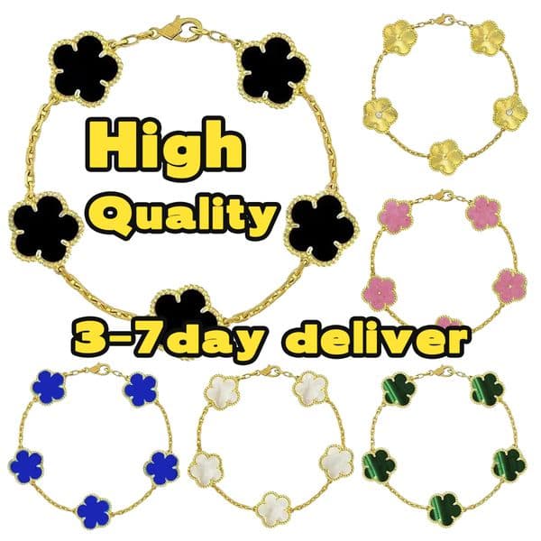 Gold clover bracelet luxury bracelet designer jewelry woman designer gold cloverr braceletes clwef women bangle bracelets cliff bijoux women jewellery braclet 30