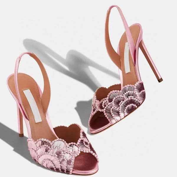 Patent Leather Slingbacks stiletto sandals mules evening shoes pumps women Peep dress shoe Luxury designers high heels factory footwear 35-42 with box Z260521