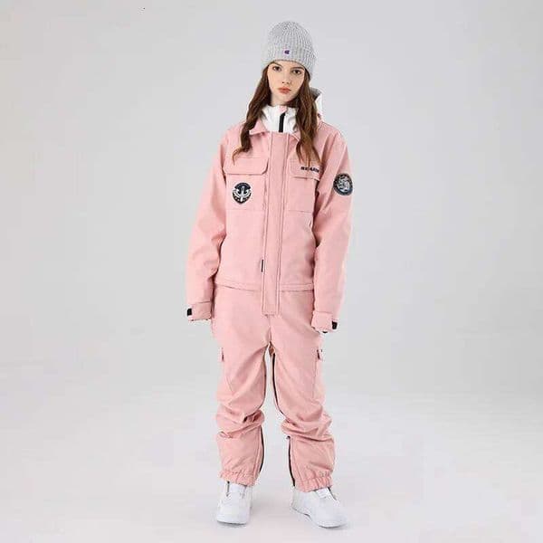 New Winter Women Warm Outdoor Snowboarding Jacket Men Overalls One-Piece Skiing Suit Waterproof Hooded Ski Sets