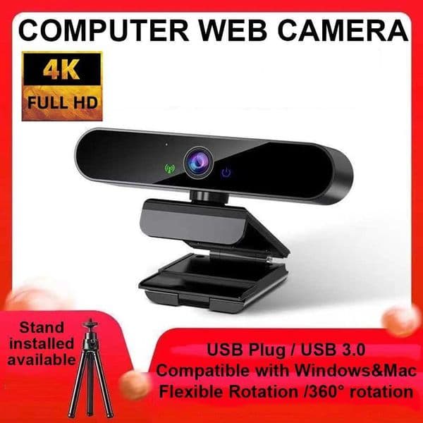 Full HD 1080P 2K 4K Computer Webcam for Home Video Calling Company Online Meeting 30fps Microphone Compatible Multiple Systems X251018