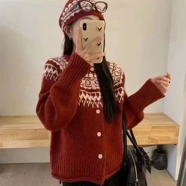 Autumn Winter Women Elegant Casual Sweater with Hat Crew Neck Long Sleeve Knitted Cardigan Fashion Fall Knitwear Clothing 251013