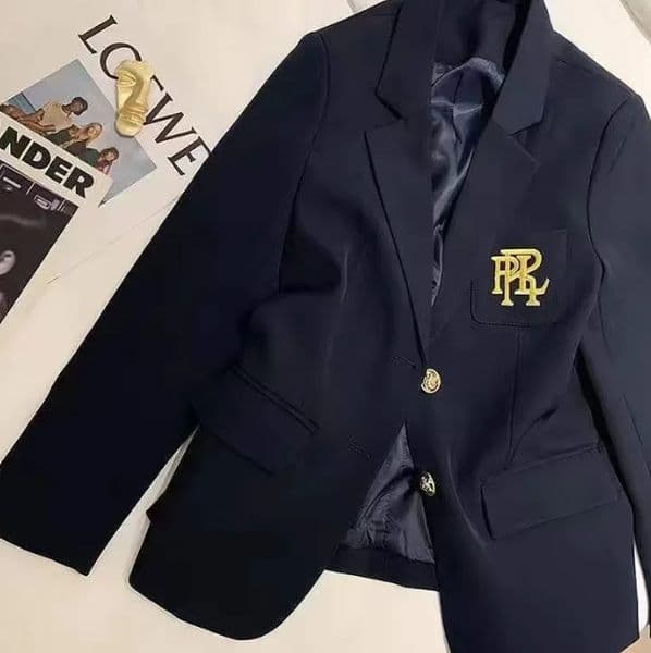 2025 Fashion Casual Women Blazers Designer Suit Retro Letter Single-breasted Jacket Long Sleeve Office Coats Womens Suitable Clothing