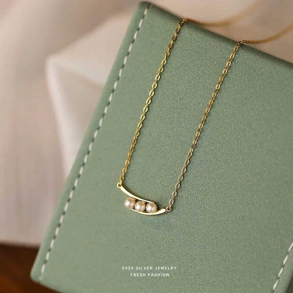 925 Sterling Silver French Light Luxury Vintage Geometric Pearl Pendant Necklace for Women Party Jewelry AccessoriesXJ251018