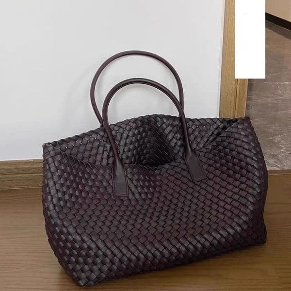 Luxury Brand Designer Niche Design Fashion 2025 Summer New Simple Large Capacity Woven Handheld Tote Shoulder Bag Y260115