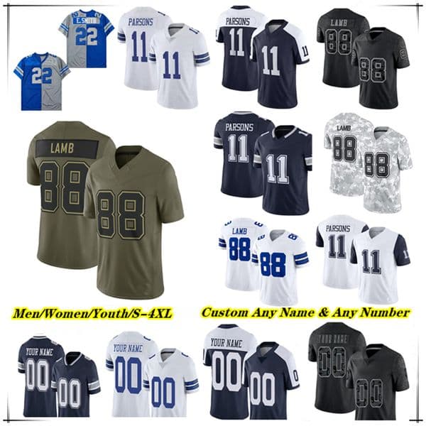 Dak Prescott CeeDee Lamb Football Jersey Javonte Williams Miles Sanders Jake Ferguson George Pickens KaVontae Turpin Kenneth Murray Ryan Flournoy Donovan Wilson