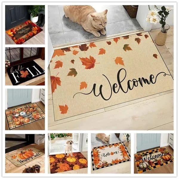 VIKAMA Larch Welcomes AntiSlip Entrance Door Carpets Bedroom Bathroom Floor Mats Farm Autumn Home Decoration Carpets 251015