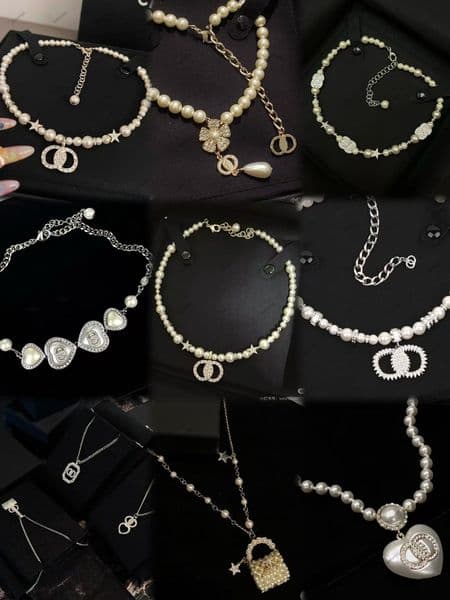 Designer Letter Pendants Pearl Necklaces Choker Womens Wedding Gift Gold Necklace Chains Jewelry 20style