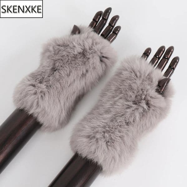 Arrival Female Natural Rabbit Fur Gloves Knitted Warm Real Rex Rabbit Fur Mittens Women Winter Outdoor Rex Rabbit Fur Gloves 251015