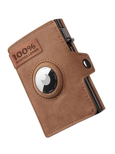 YAT Mens Leather Wallet With Coin Pocket AirTag Positioning Card Clip RFID Anti Magnetic AntiTheft Card Swiping Bag 251013