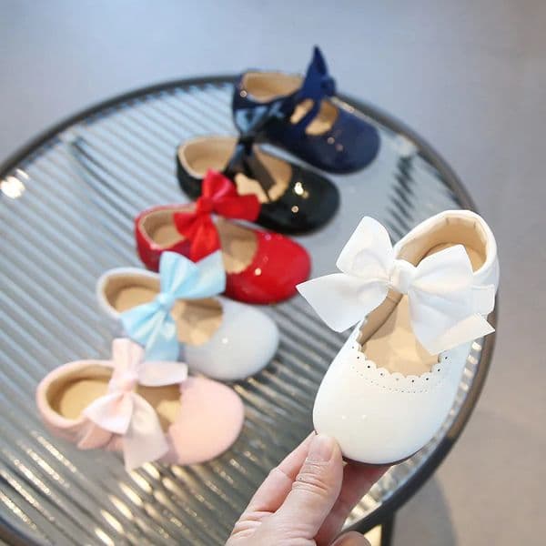 Girl Shoes Spring Baby Cute Bow Leather Shoe Fashion Princess Versatile Childrens 251014