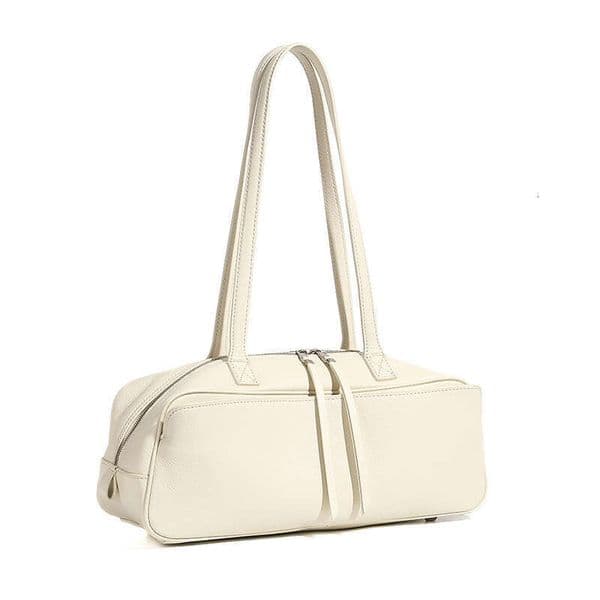 Fashion handbag, bowling shoulder bag pillow bag large capacity commuting headband leather leather women's bag