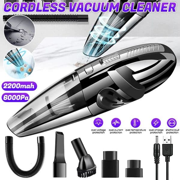 Wireless Handheld Vacuum Cleaner USB Charging Car Portable WetDry strong Suction Cordless 12000pa 251020