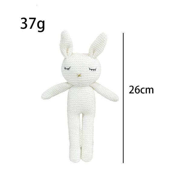New Christmas Gift Wholesale Knitted Cute Baby Comfort Doll Rabbit Crochet Animal Toys Handmade Crochet Rabbit Plush toy