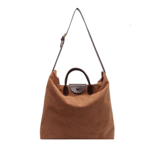 Large Capacity Suede Handbag for Women 2024 New Trendy Fashion Tote Commuter Crossbody Bag