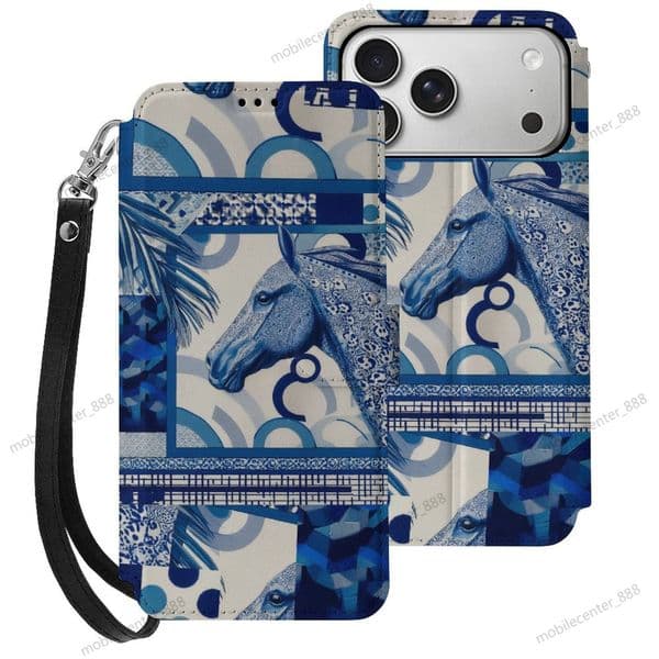 Her horse H Designer iphone case 17 16 case luxury case for iPhone 17 16 15 Pro Case: Customized Flip leather style Phone Cases Slim Anti Yellowing Military Grade E5
