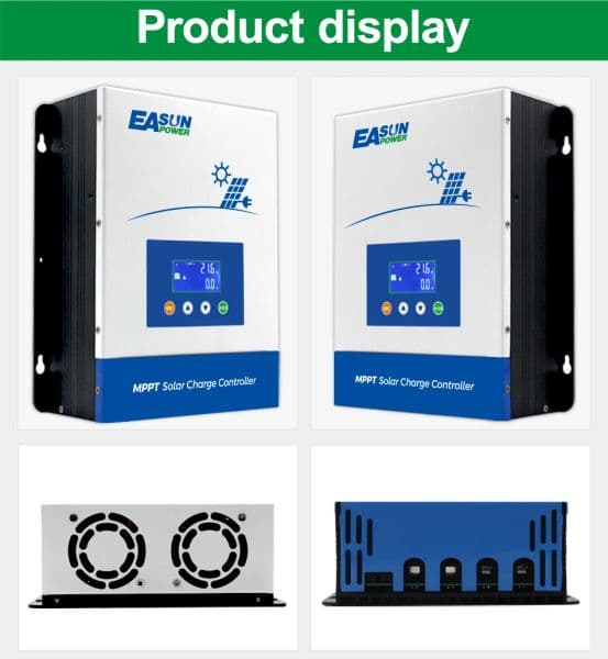 100A MPPT Solar Charger Controller Automatic Recognition 12V 24V 36V 48V for Max PV 150VOC Lead Acid or Lifepo4 Lithium Battery