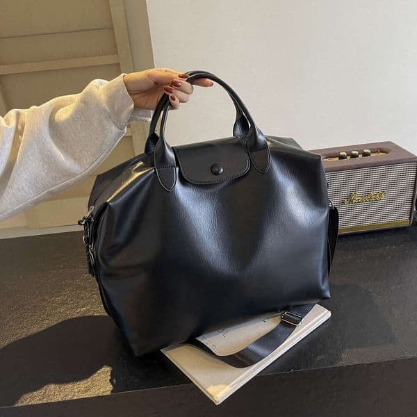 New Large Capacity Casual Handheld Travel Tote Dragon Bags Fashion Trendy Glossy Single Shoulder Crossbody Bag