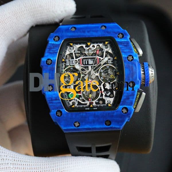 men watches designer coloured rAAAAA Montres Luxury men's watch m11-03 super clone watch lightweight transparent designer hollow chronograph Carbon fiber VV1P