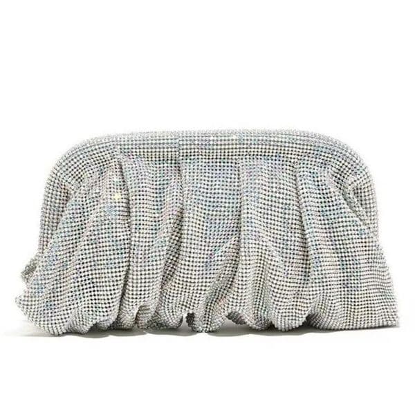 Glamorous Rhinestone Pearl Evening Bag for Women Elegant Stage Performance Clutch Sparkly Prom Wedding Party Purse 251014