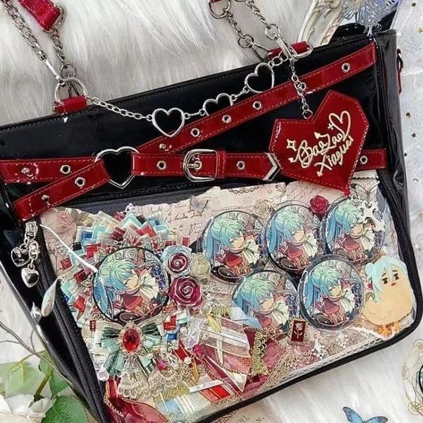 Original Spicy Girl Cool Ita Bag Large Capacity Transparent Pain Layer Crossbody Love Chain Ulzzang Shoulder 251018