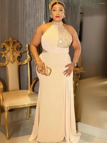 Ethnic Clothing Plus Size African Party Dresses For Women 2025 Fashion Dashiki Sequin Wedding Evening Gown Elegant Turkey Muslim Maxi Dress