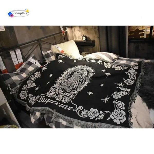 2026 Luxury cologne Designer Throw Tapestry Street Art Blanket - Virgin Mary Design, Lightweight perfume For Camping, Sofa Decor, And Xmas Blankets Ddmythur Fre