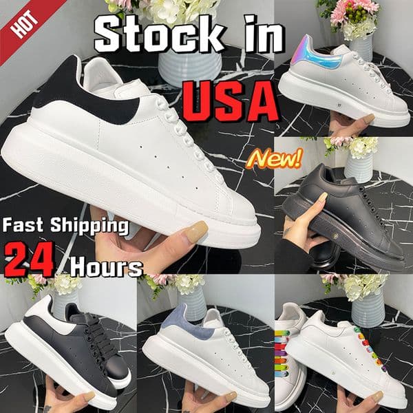 Local warehouse luxury oversize Sneakers mens designer shoes calfskin platform sneakers white black Shock Pink Grey Velvet Metallic silver womens casual trainers