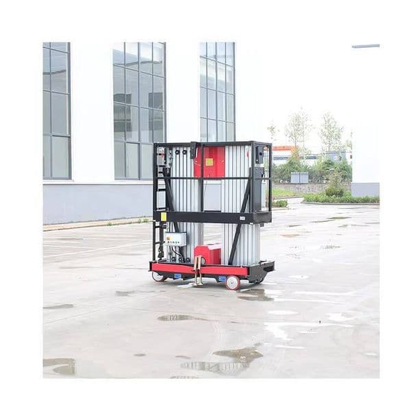6 ~ 12m Personal Aerial Equipment Push Double Mast Vertical Person Lifter