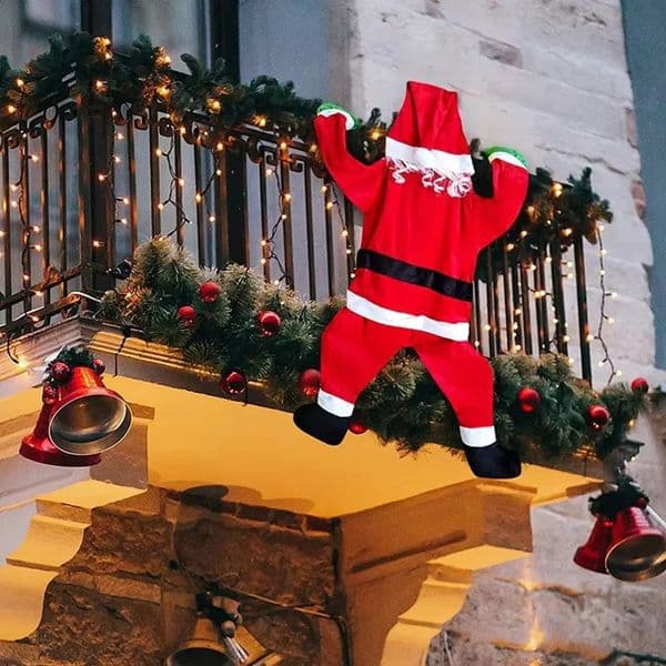 17M Santa Claus Plush Suit Climbing Window Balcony Roof Chimney Hanging 2024 Merry Christmas Gift Holiday Decoration Hanging 251020
